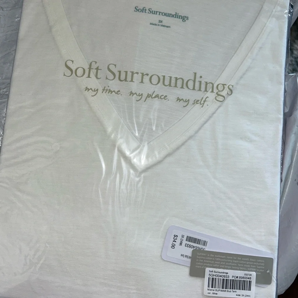 Soft Surroundings Mistral SUPIMA® Slub Tank 🌺🌸 - Picture 5 of 8